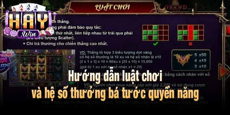 Hướng dẫn luật chơi và hệ số thưởng bá tước quyền năng