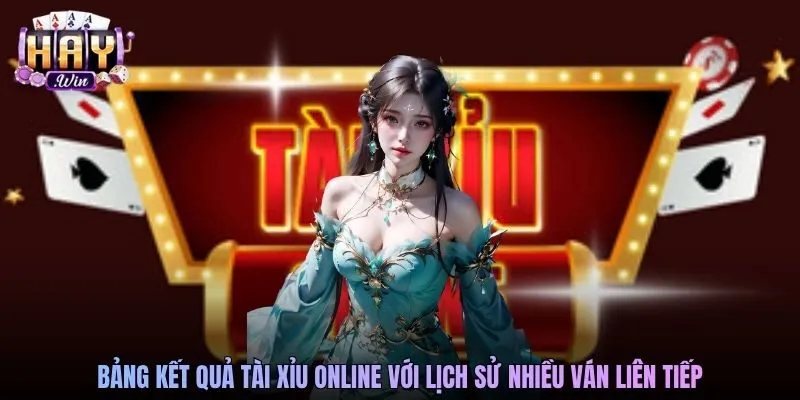 Bảng kết quả tài xỉu online với lịch sử nhiều ván liên tiếp